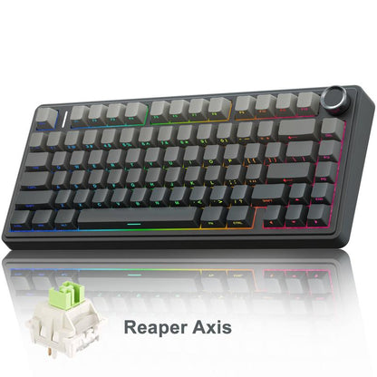 OFFICIAL AULA F75 Pro Wireless Mechanical Keyboard, 75% Hot-Swappable, USB Charging, RGB Backlight, PBT Side-Printed Keycaps, Gaming Keyboard, Office, Multimedia Scroll Wheel, Creamy Keyboards Office Accessories Pc Accessories Fathersdaygift