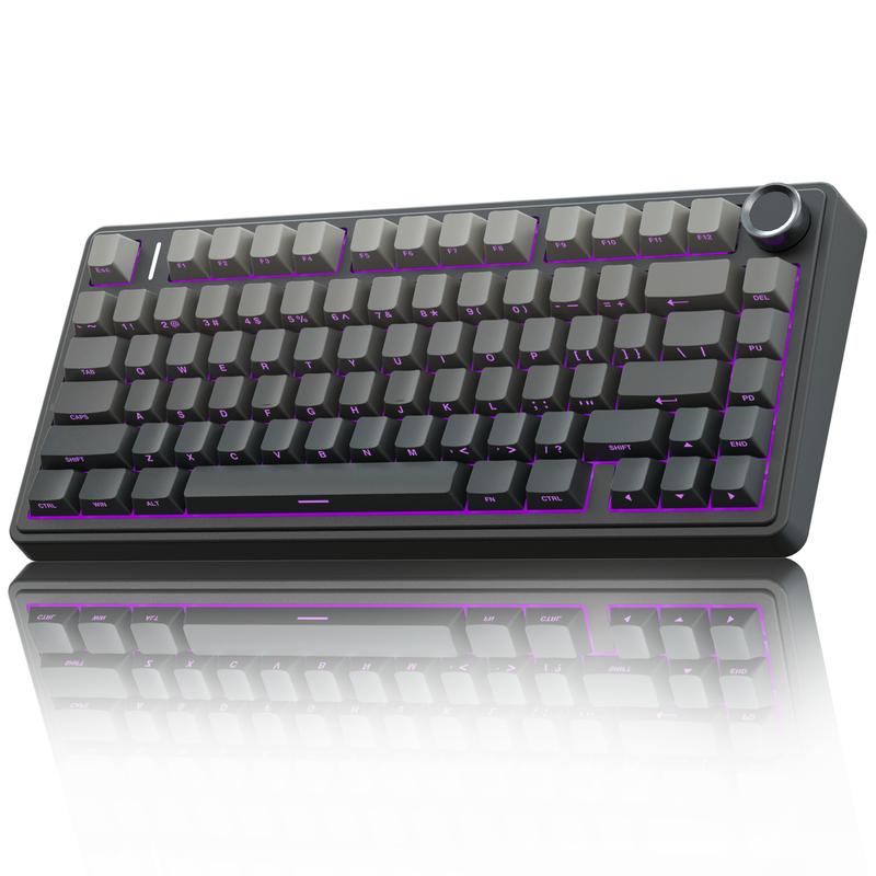 OFFICIAL AULA F75 Pro Wireless Mechanical Keyboard, 75% Hot-Swappable, USB Charging, RGB Backlight, PBT Side-Printed Keycaps, Gaming Keyboard, Office, Multimedia Scroll Wheel, Creamy Keyboards Office Accessories Pc Accessories Fathersdaygift