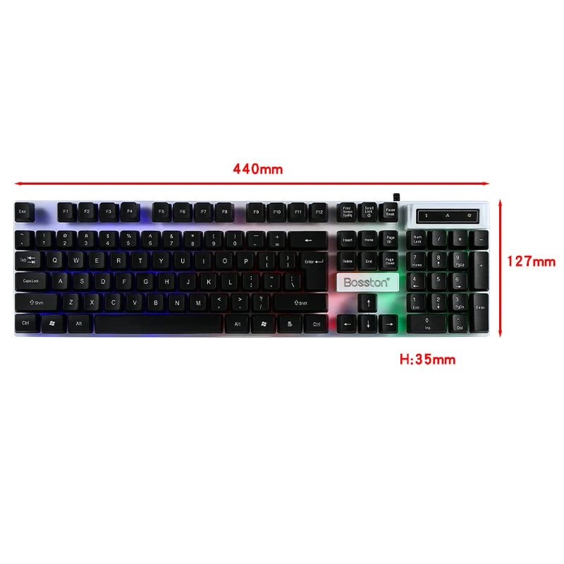 RGB Backlit Mechanical-Feel Keyboard Sync Your Style Devices and Accuracy for Gaming Pc Home Office Computer External Notebook