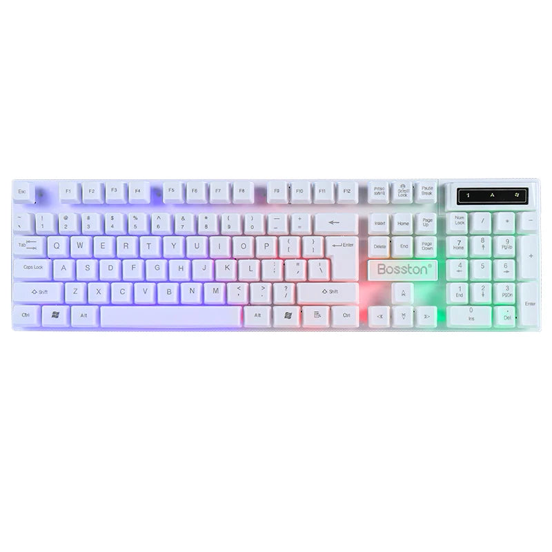 RGB Backlit Mechanical-Feel Keyboard Sync Your Style Devices and Accuracy for Gaming Pc Home Office Computer External Notebook
