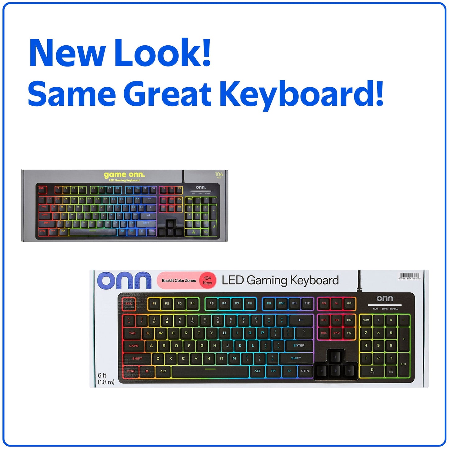 Wired LED Gaming Keyboard, Backlit, Gray