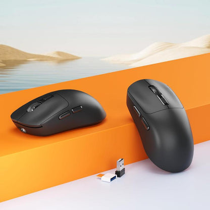 Uiosmuph G01 Wireless Mouse USB C Rechargeable Ergonomic Computer Mouse, 2.4Ghz Optical with USB Receiver & Type C Adapter for Laptop