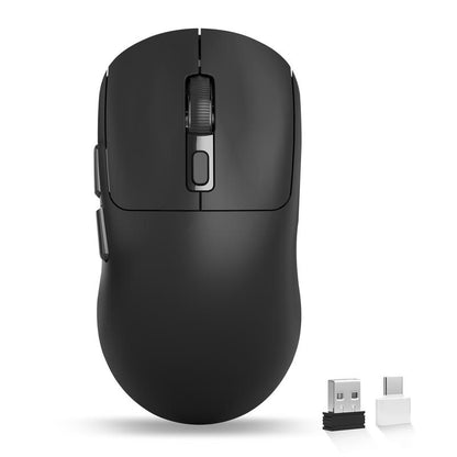 Uiosmuph G01 Wireless Mouse USB C Rechargeable Ergonomic Computer Mouse, 2.4Ghz Optical with USB Receiver & Type C Adapter for Laptop